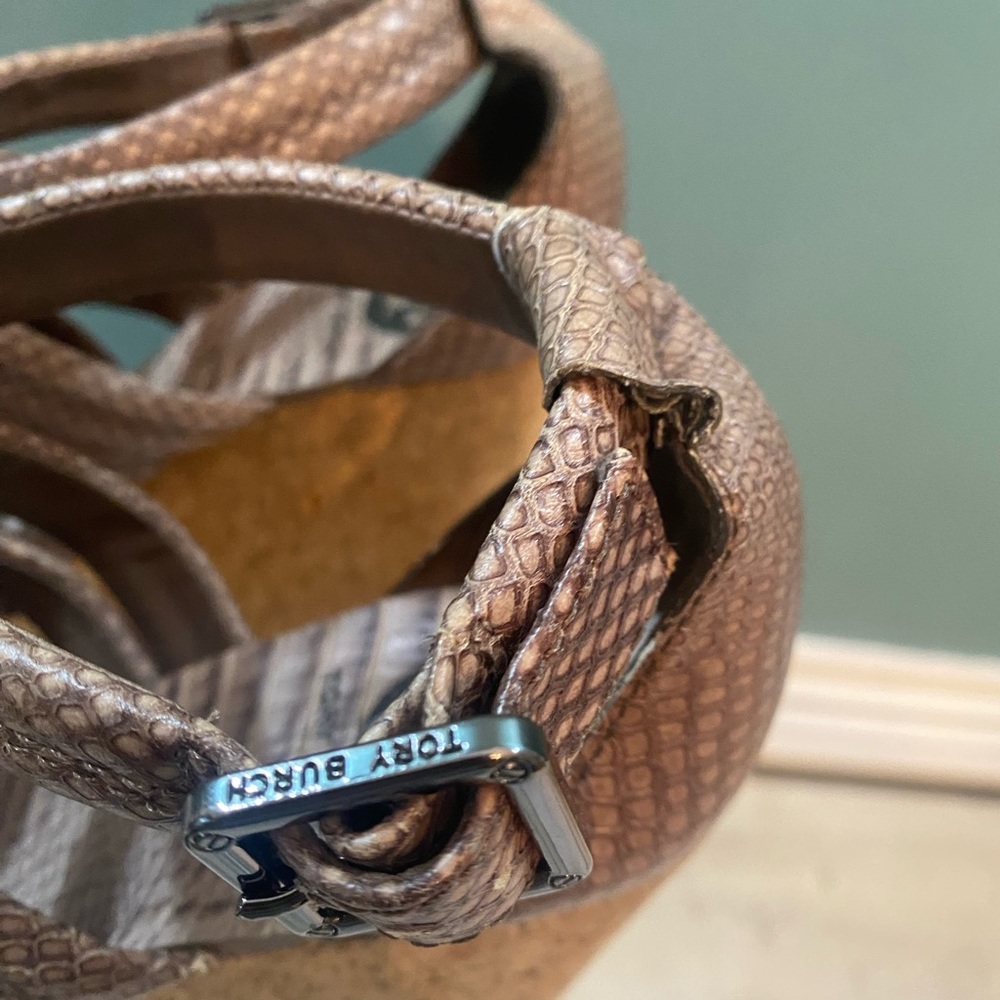 Tory Burch, Leather Python, Embossed, Wedge Heels… - image 4